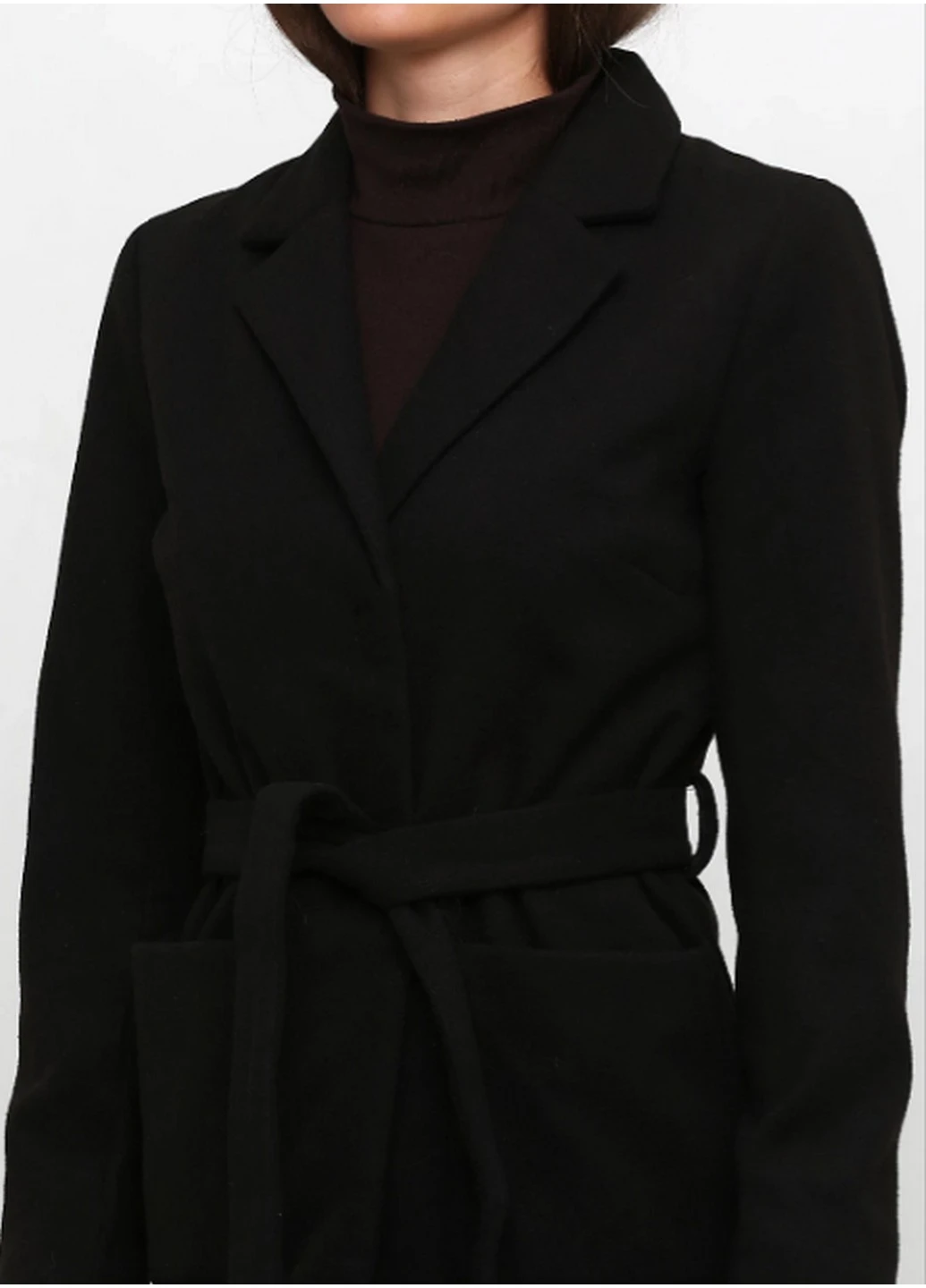 Черное демисезонное Пальто H&M