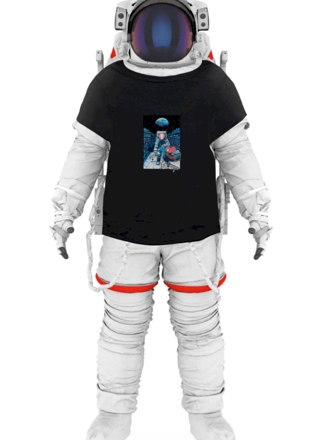 Черная футболка мужская черная "space market" Trace of Space