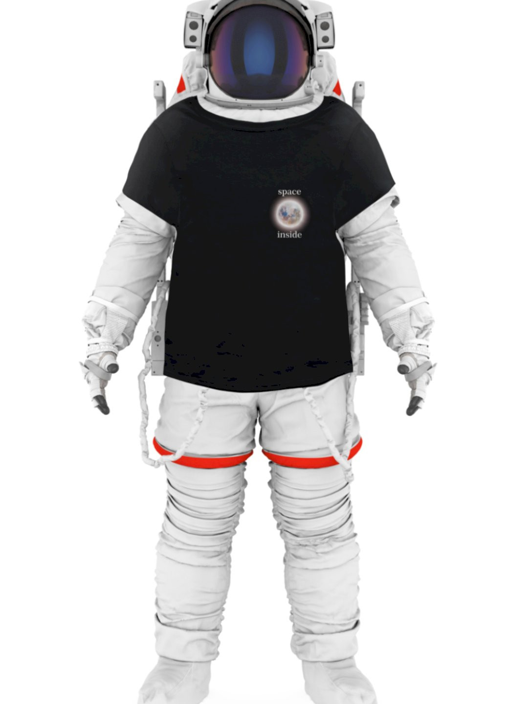 Чорна футболка чоловіча чорна "space inside" Trace of Space