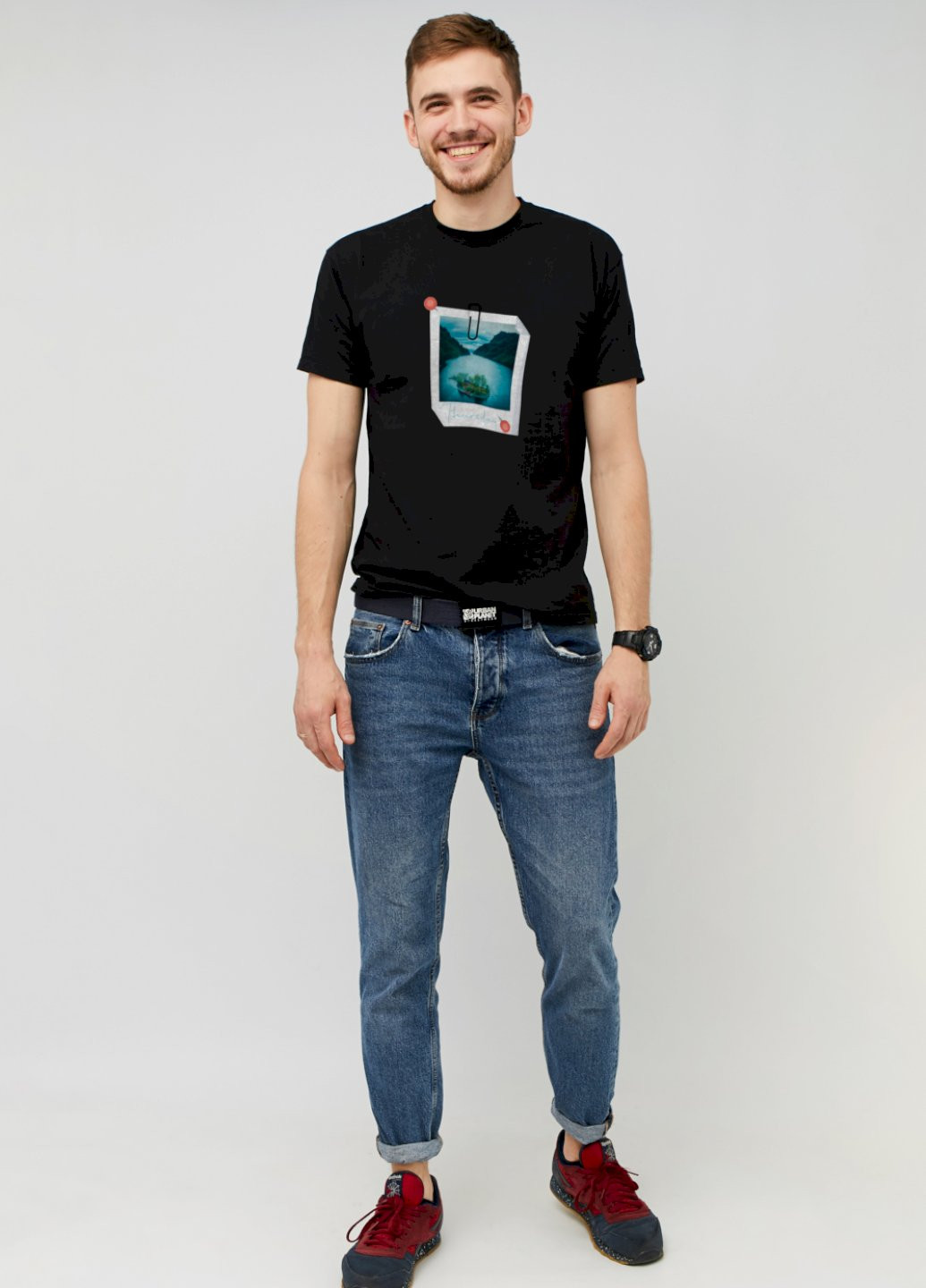 Черная футболка мужская черная "thursday" Memo