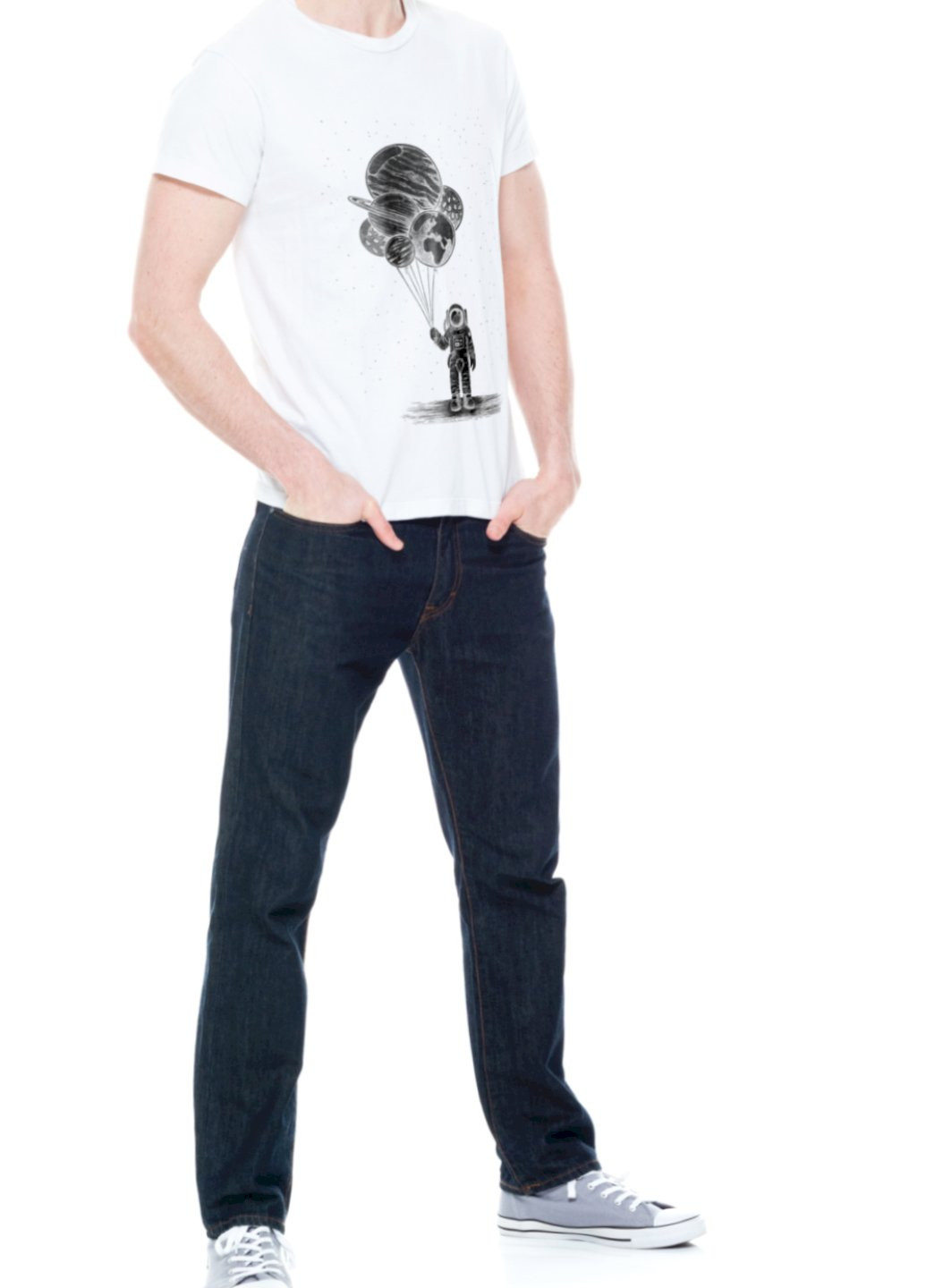 Біла футболка чоловіча біла Trace of Space