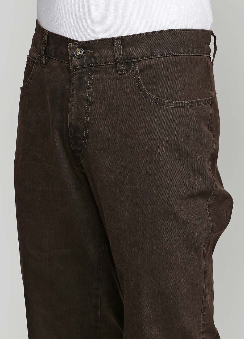Коричневые демисезонные джинсы Pioneer