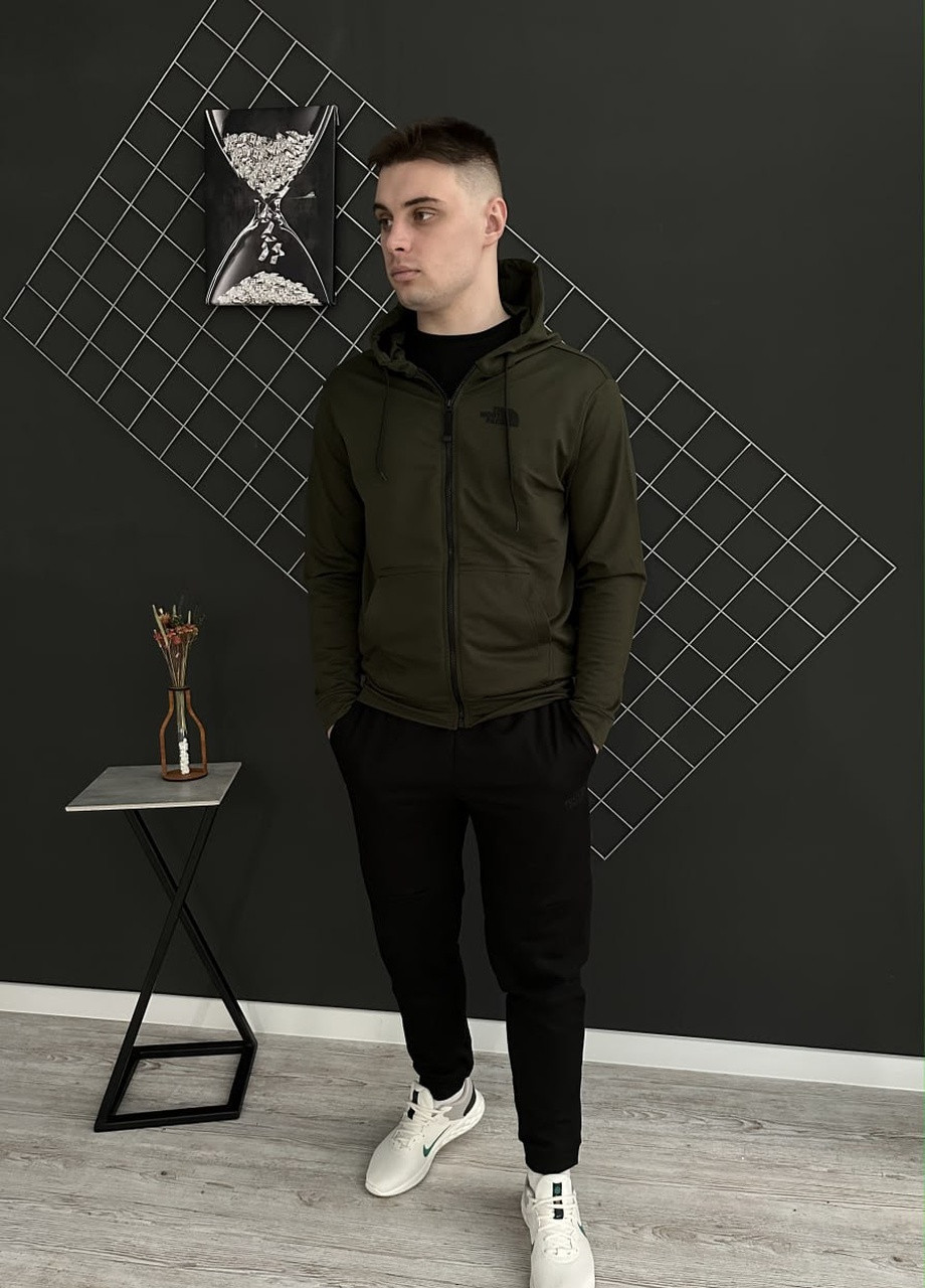 Демисезонный спортивный костюм с лого TNF кофта на змейке + штаны Vakko (257497864)