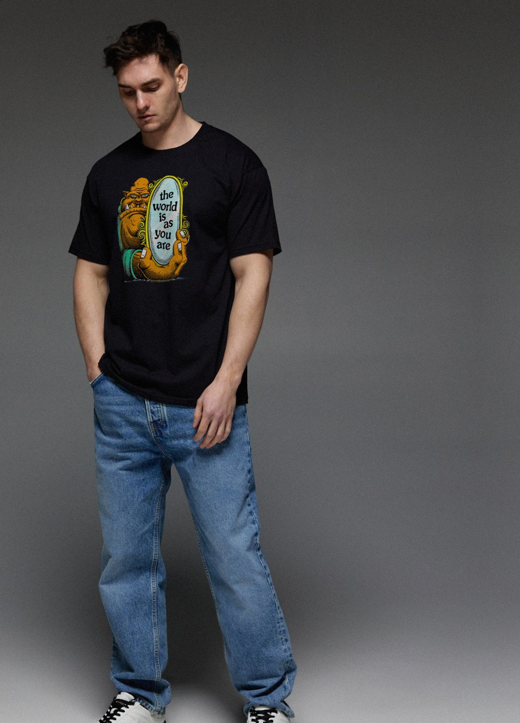 Черная футболка мужская черная Aspirine