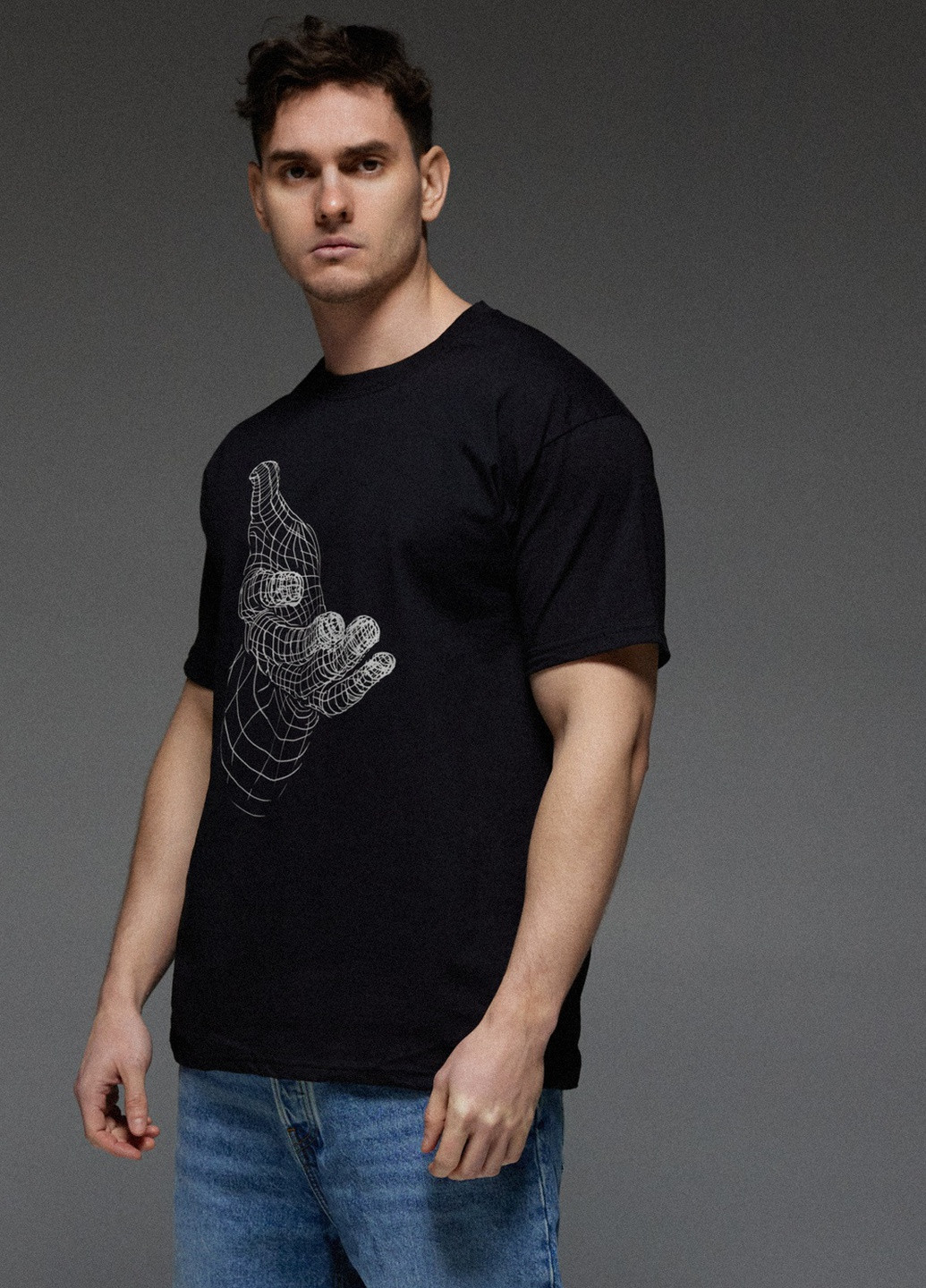 Чорна футболка чоловіча чорна Aspirine