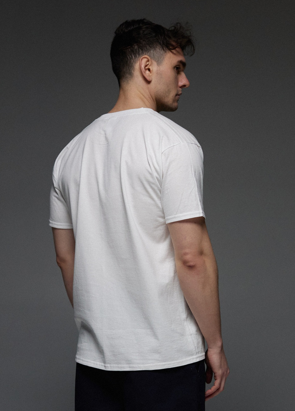 Біла футболка чоловіча біла "вільна" Aspirine