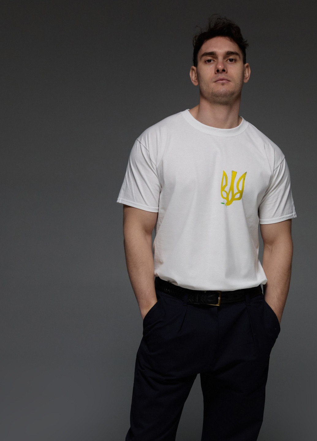 Белая футболка мужская белая патриотична Aspirine