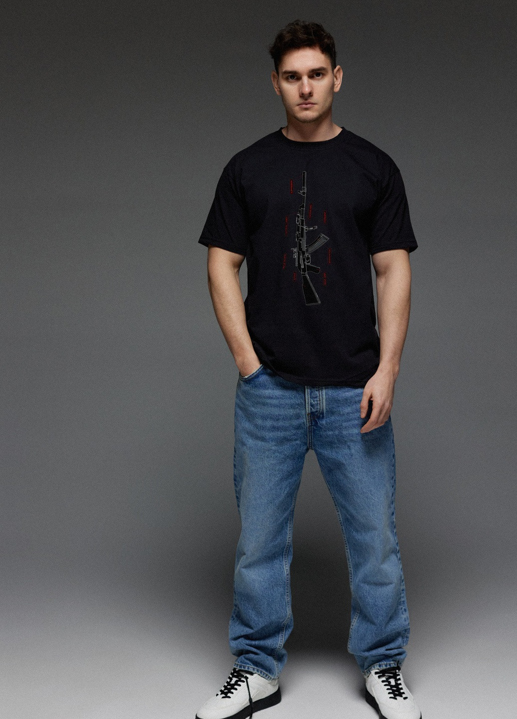 Черная футболка мужская черная Aspirine