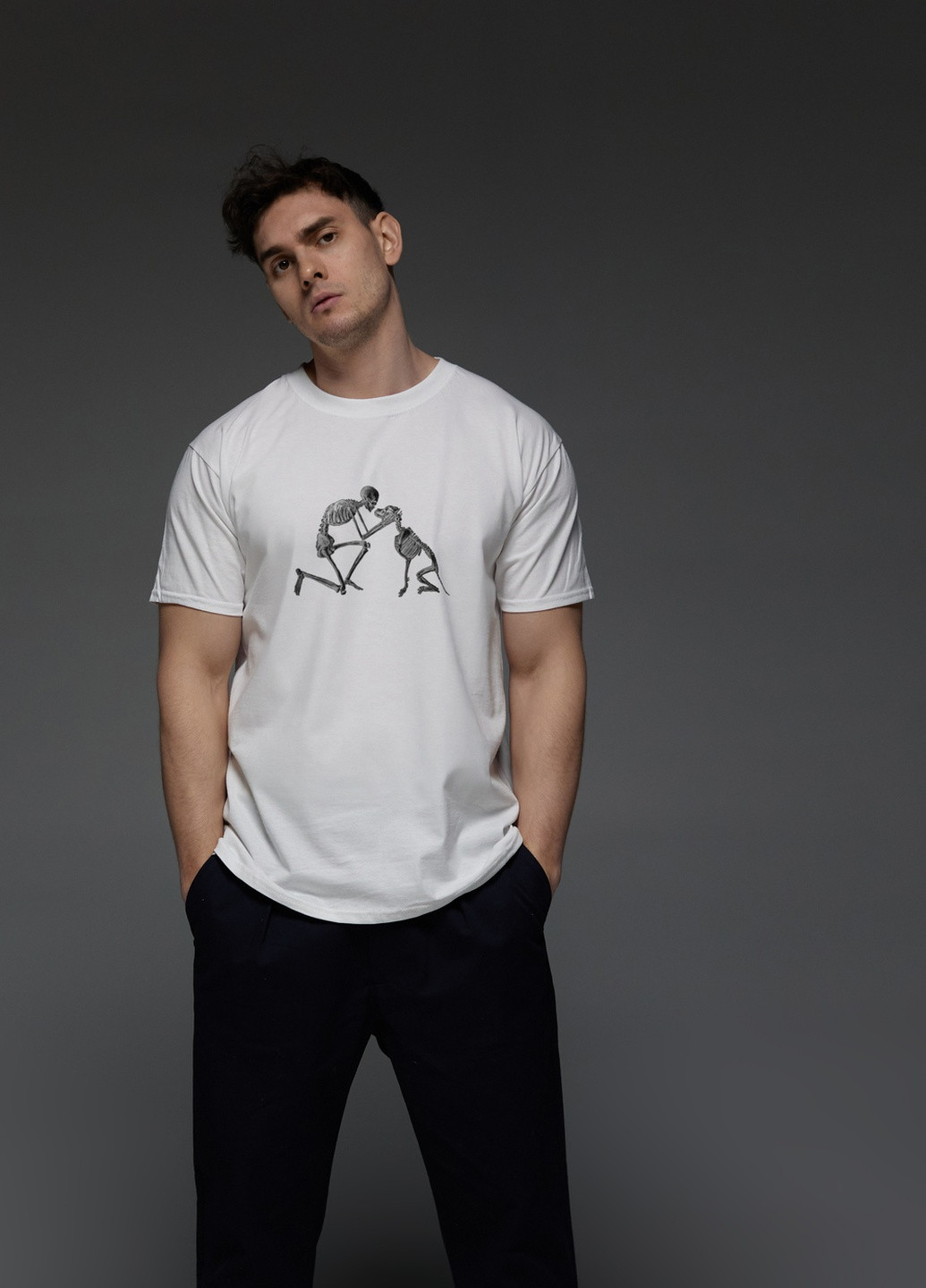 Біла футболка чоловіча біла Aspirine