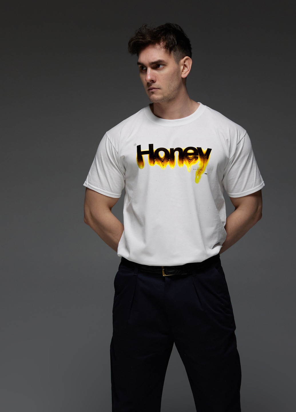 Белая футболка мужская белая "honey" Aspirine