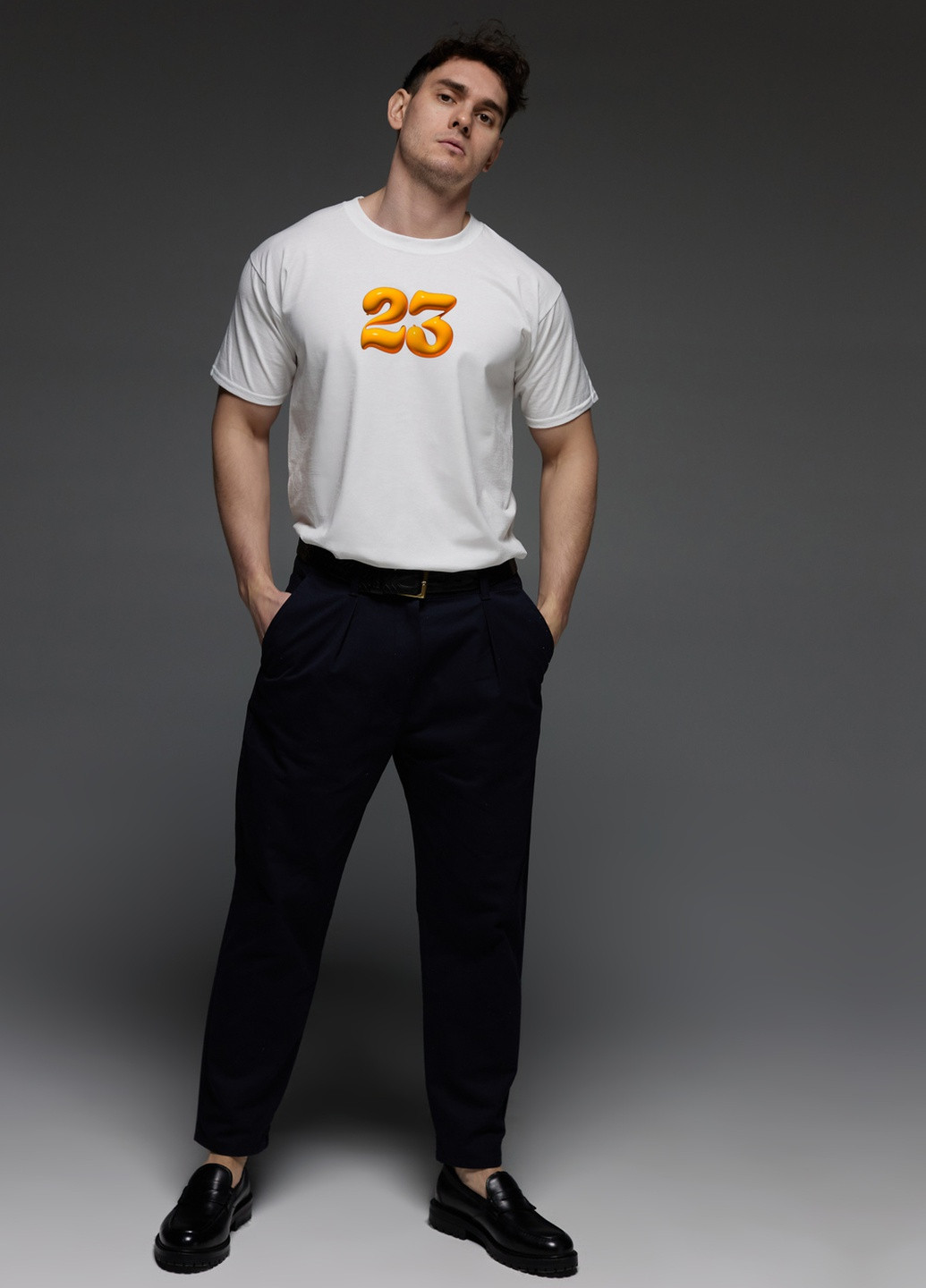 Белая футболка мужская белая 23 Aspirine