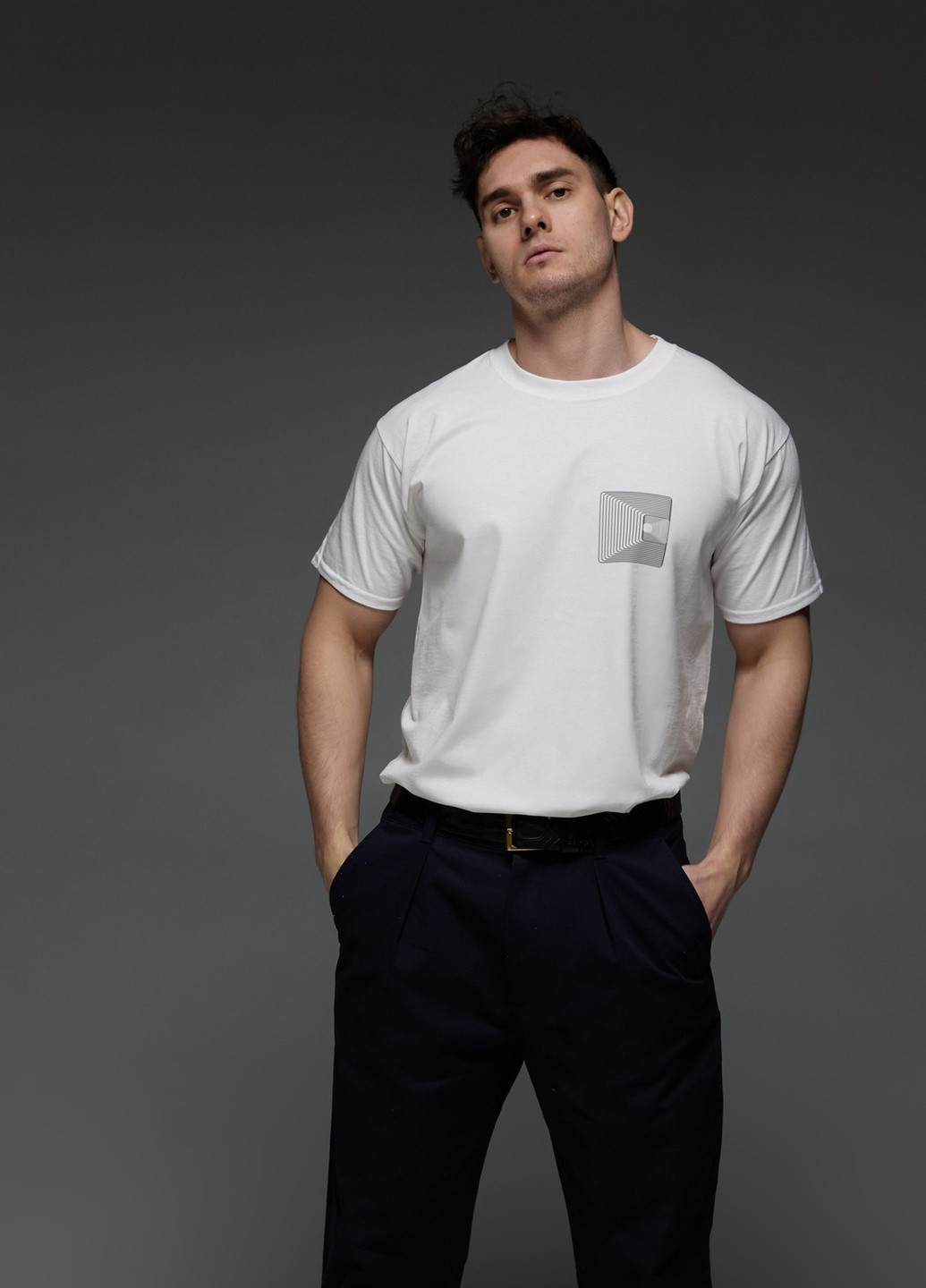 Белая футболка мужская белая Aspirine