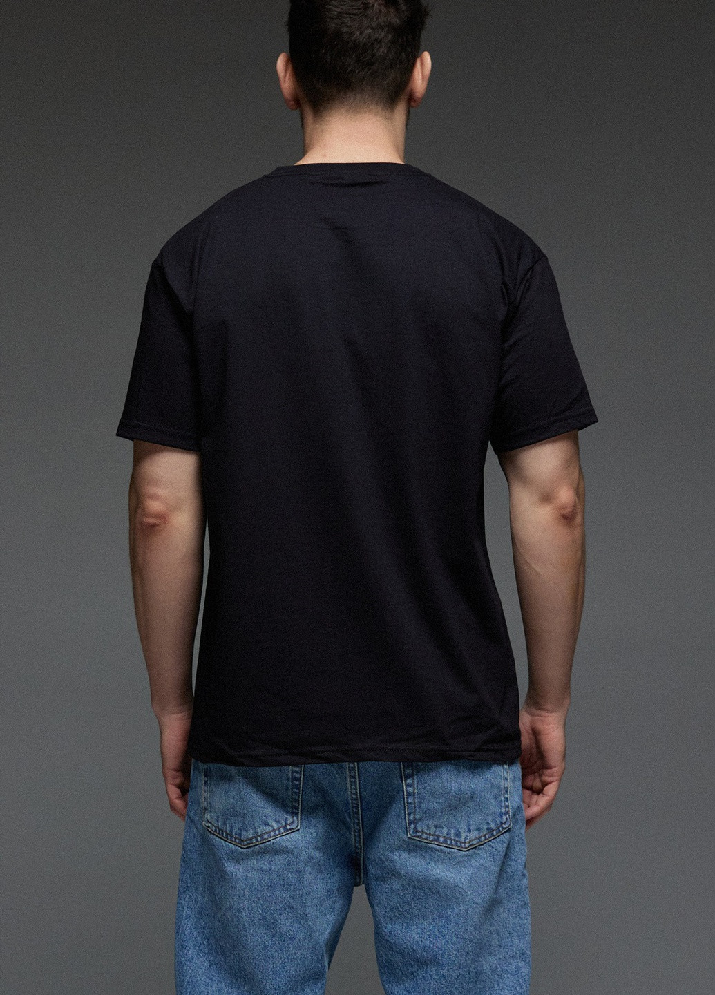 Черная футболка мужская черная "перемога loading" Aspirine