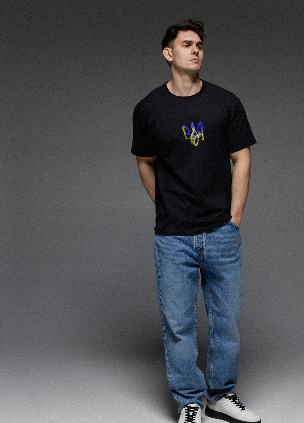 Чорна футболка чоловіча чорна патріотична Aspirine