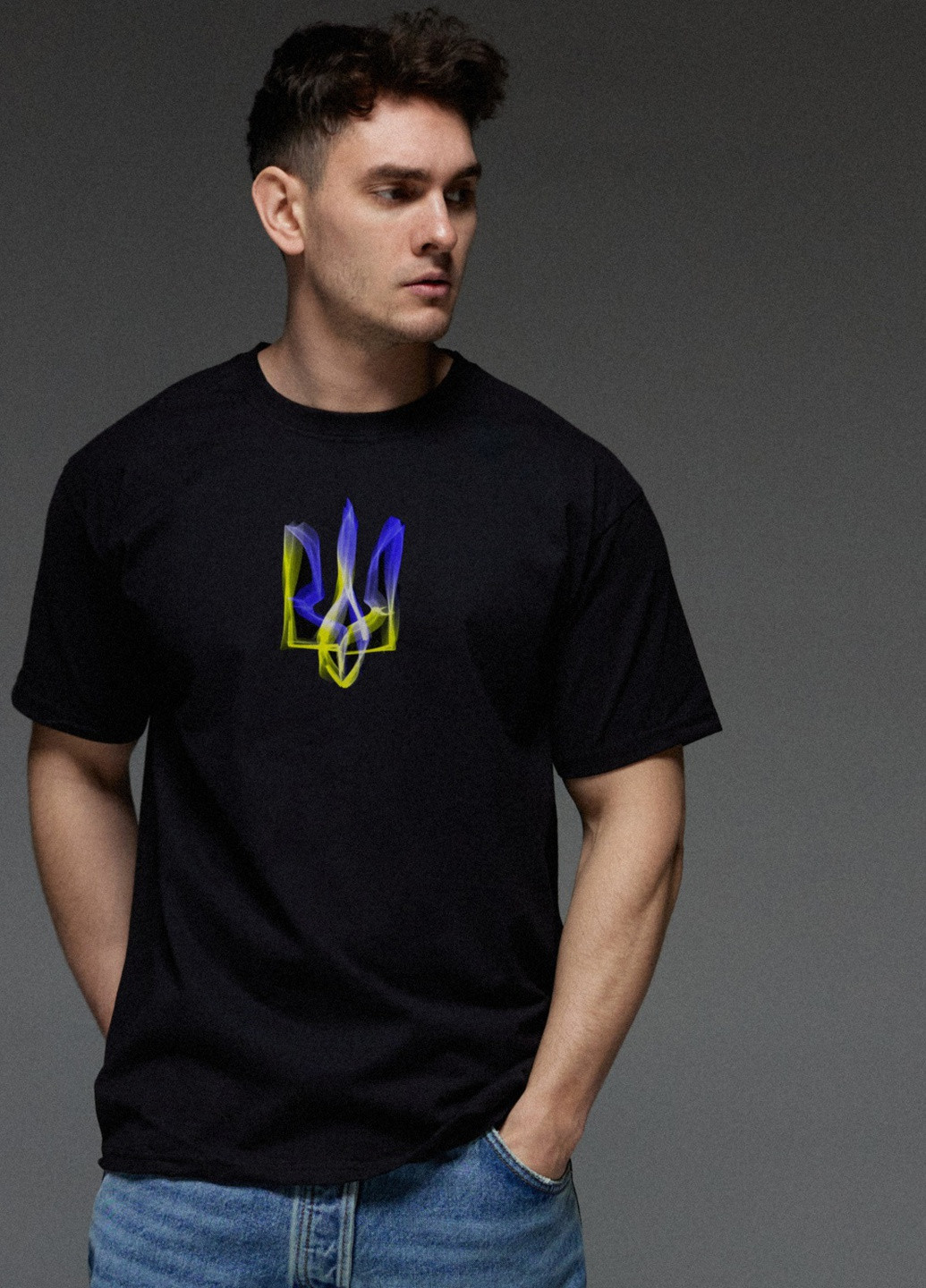 Чорна футболка чоловіча чорна патріотична Aspirine