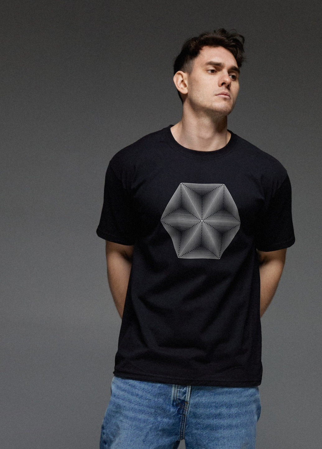 Черная футболка мужская черная Aspirine