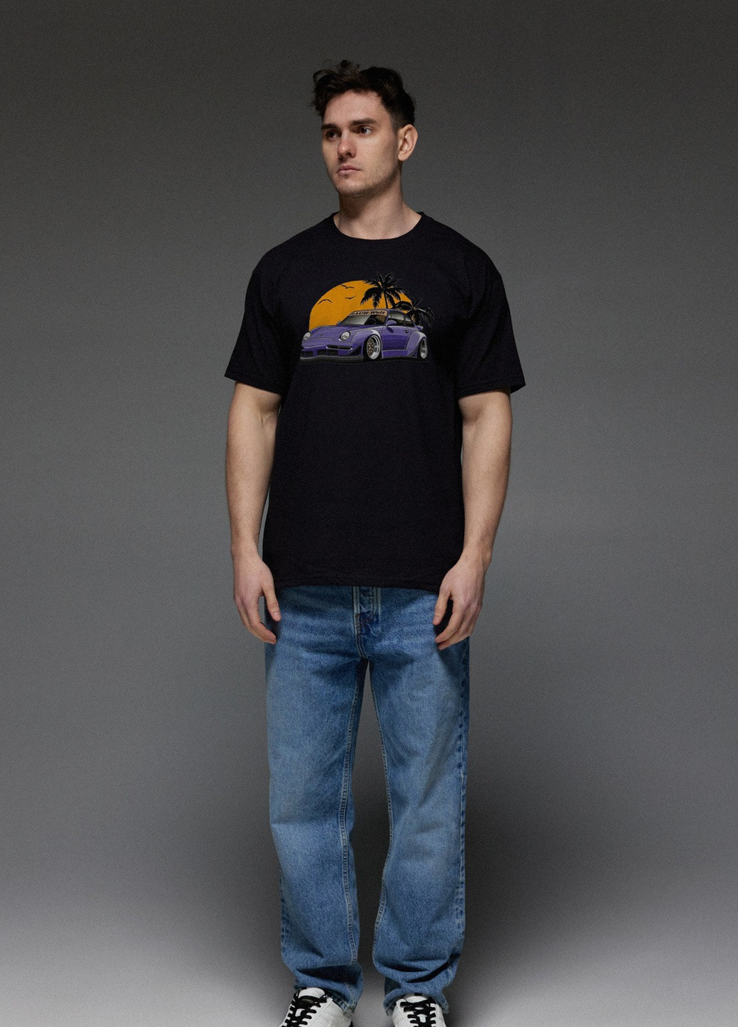 Чорна футболка чоловіча чорна Aspirine