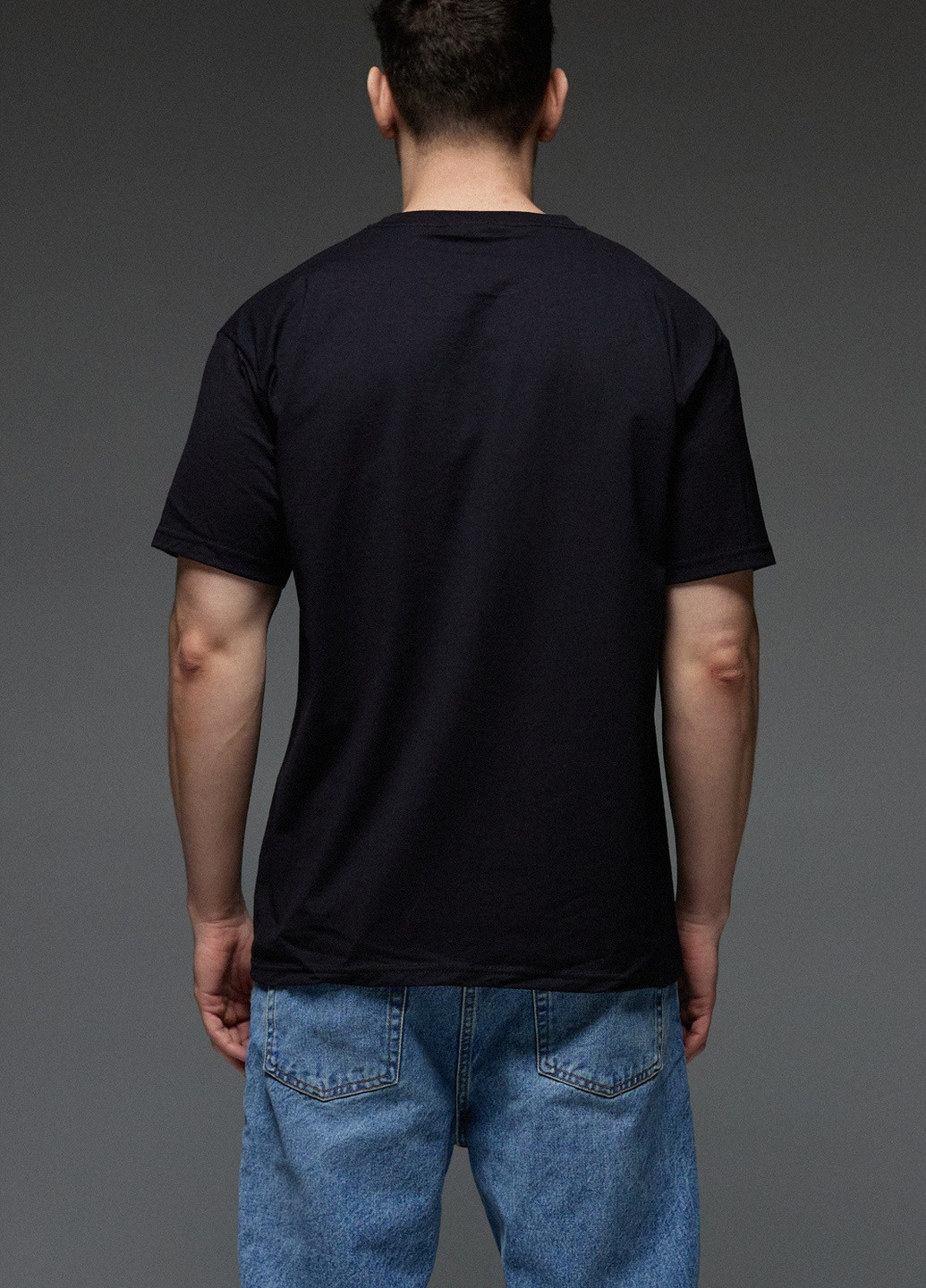 Черная футболка мужская черная патріотична Aspirine