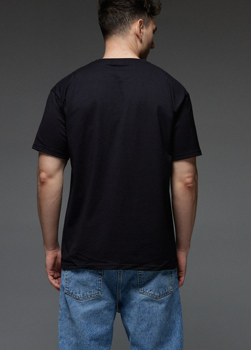 Черная футболка мужская черная патріотична Aspirine