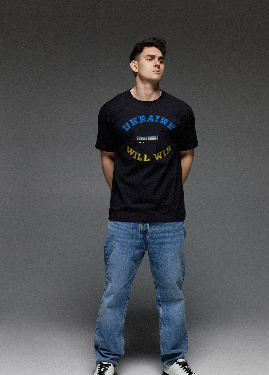 Чорна футболка чоловіча чорна " ukraine will win " Aspirine