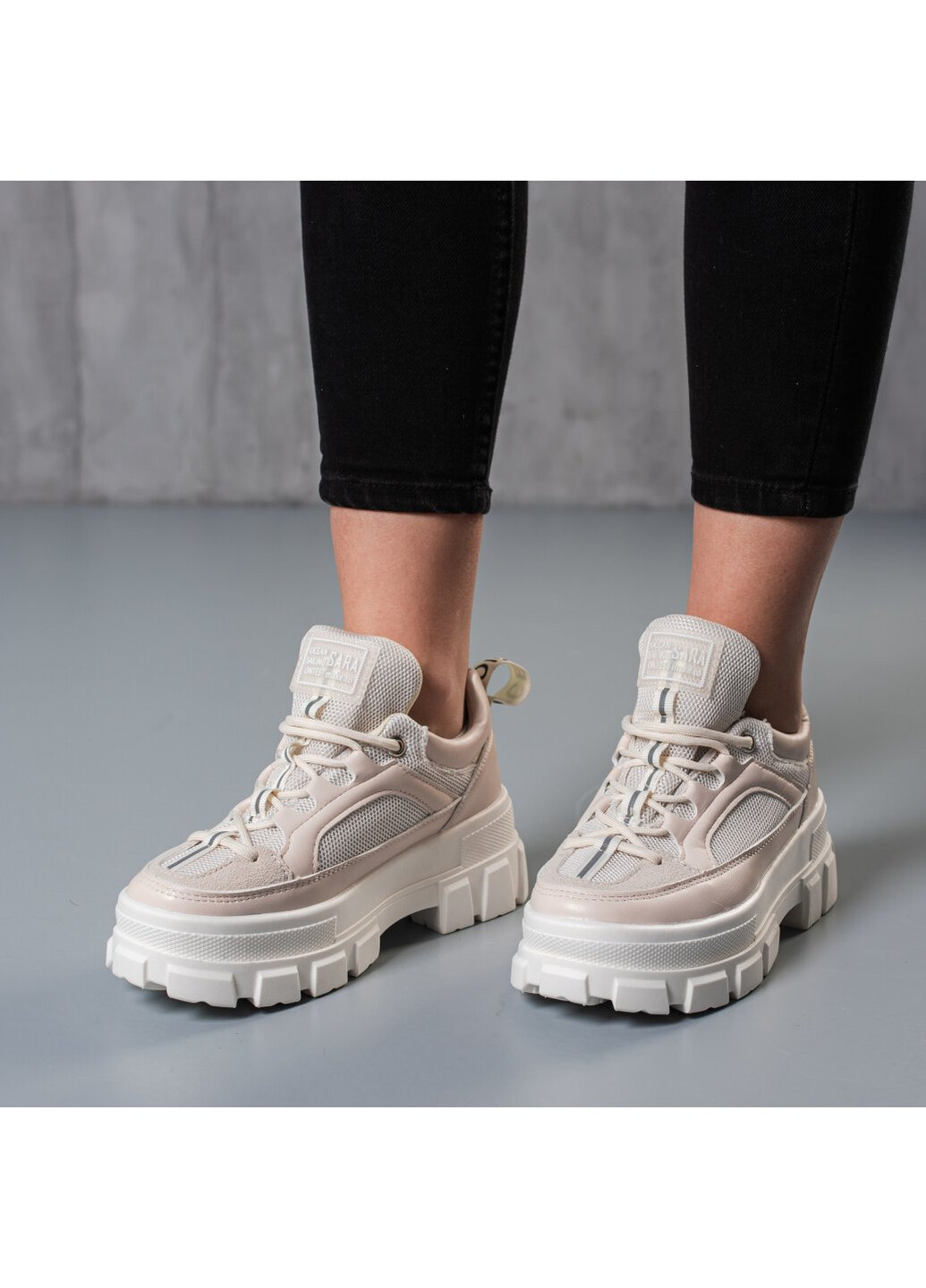 Кросівки жіночі Above 3760 Бежевий Fashion бежеві демісезони (254442775)