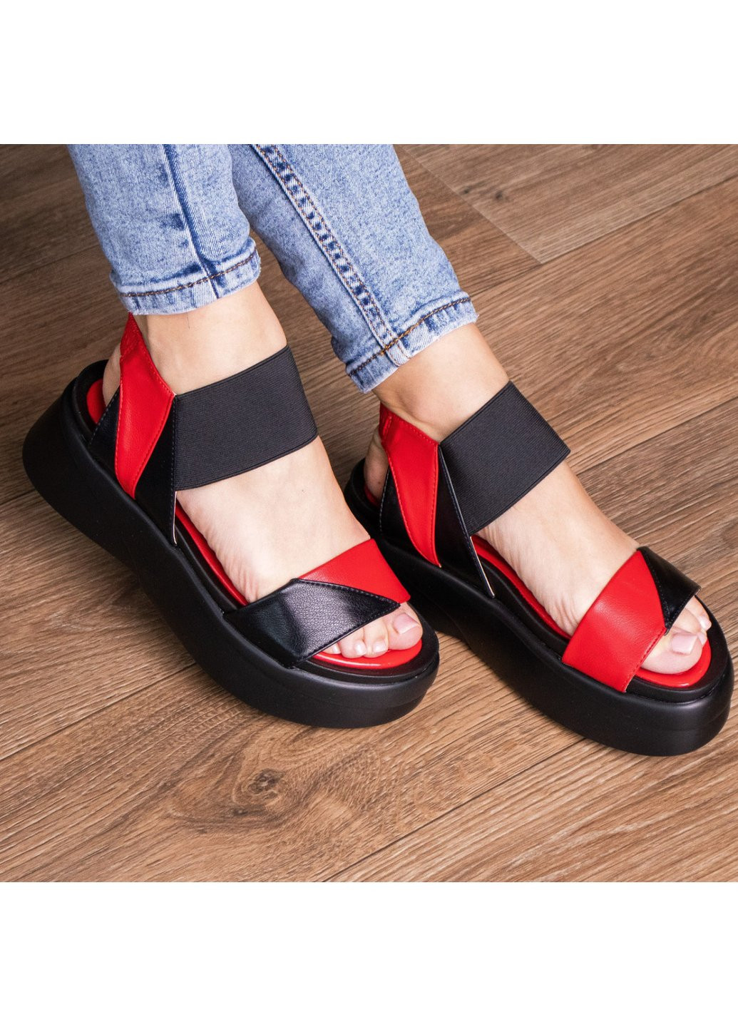 Жіночі сандалі Rebel 3039 Червоний Fashion (253791845)