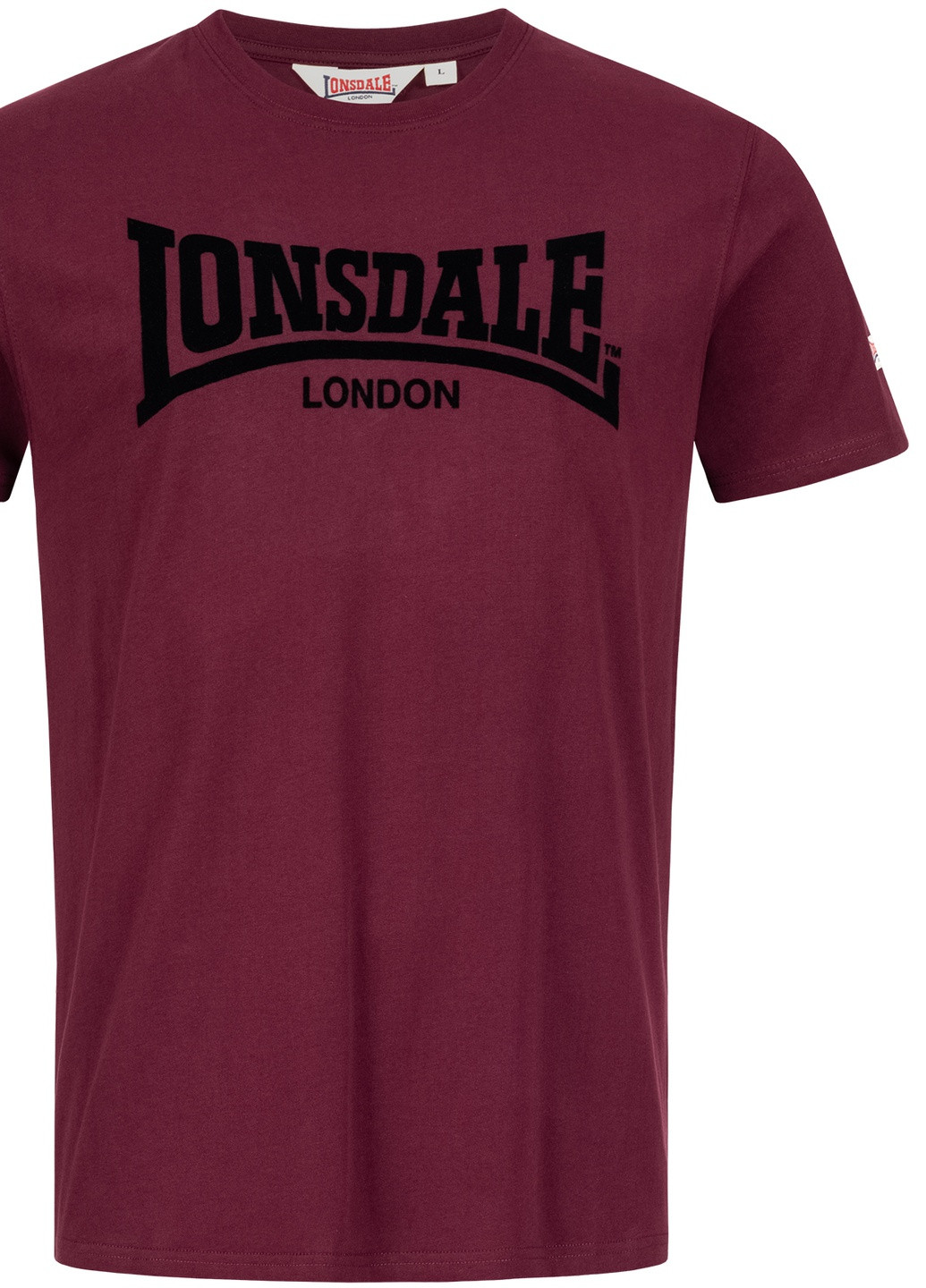 Бордова футболка чоловіча Lonsdale LL008 ONE TONE