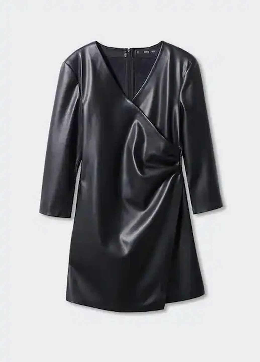 Черное коктейльное платье Mango однотонное