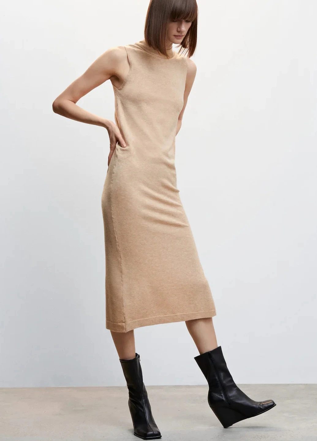 Коричнева повсякденний сукня Mango однотонна