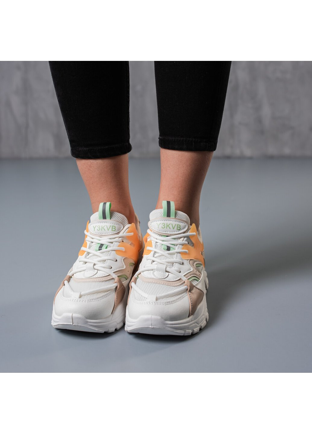 Кроссовки женские Jasper 3791 24 Белый Fashion белые демисезоны (257517922)