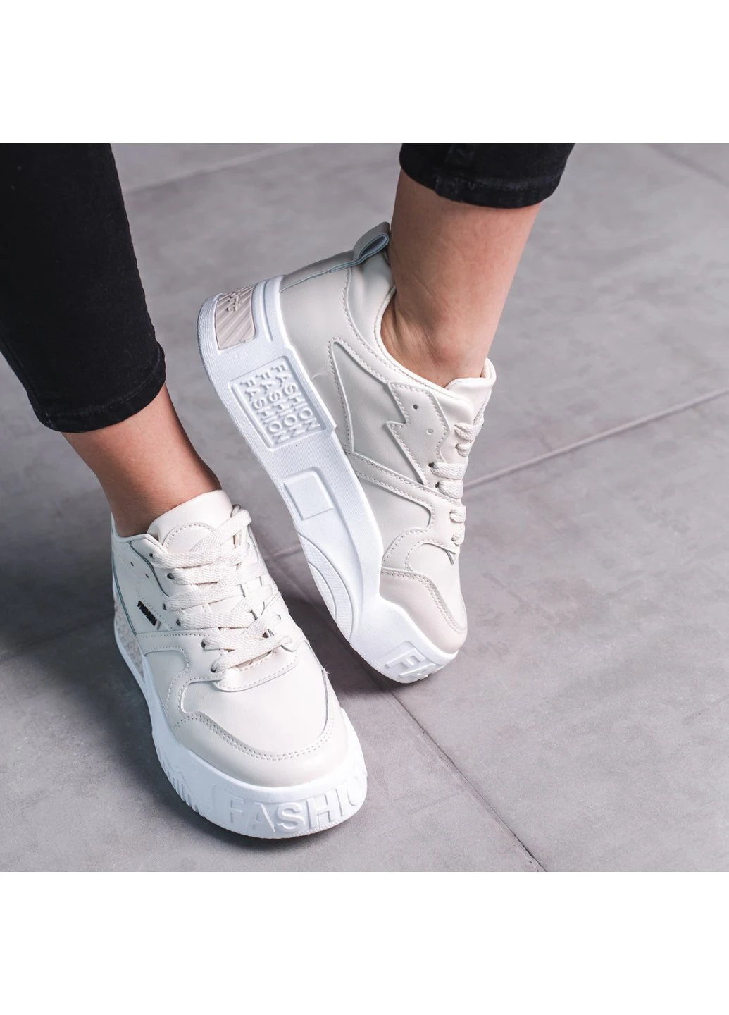 Кроссовки женские Chosen 3514 24 Бежевый Fashion бежевые демисезоны (257517906)