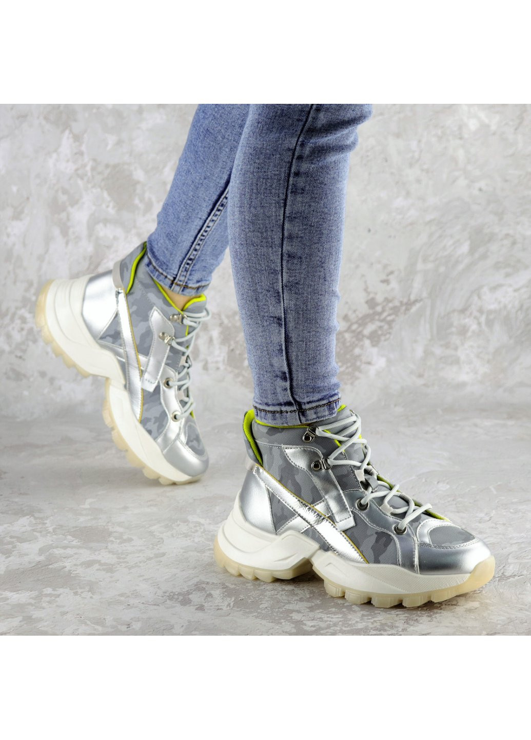 Черевики жіночі Rowan 2395 23 5 Срібло Fashion (257518358)