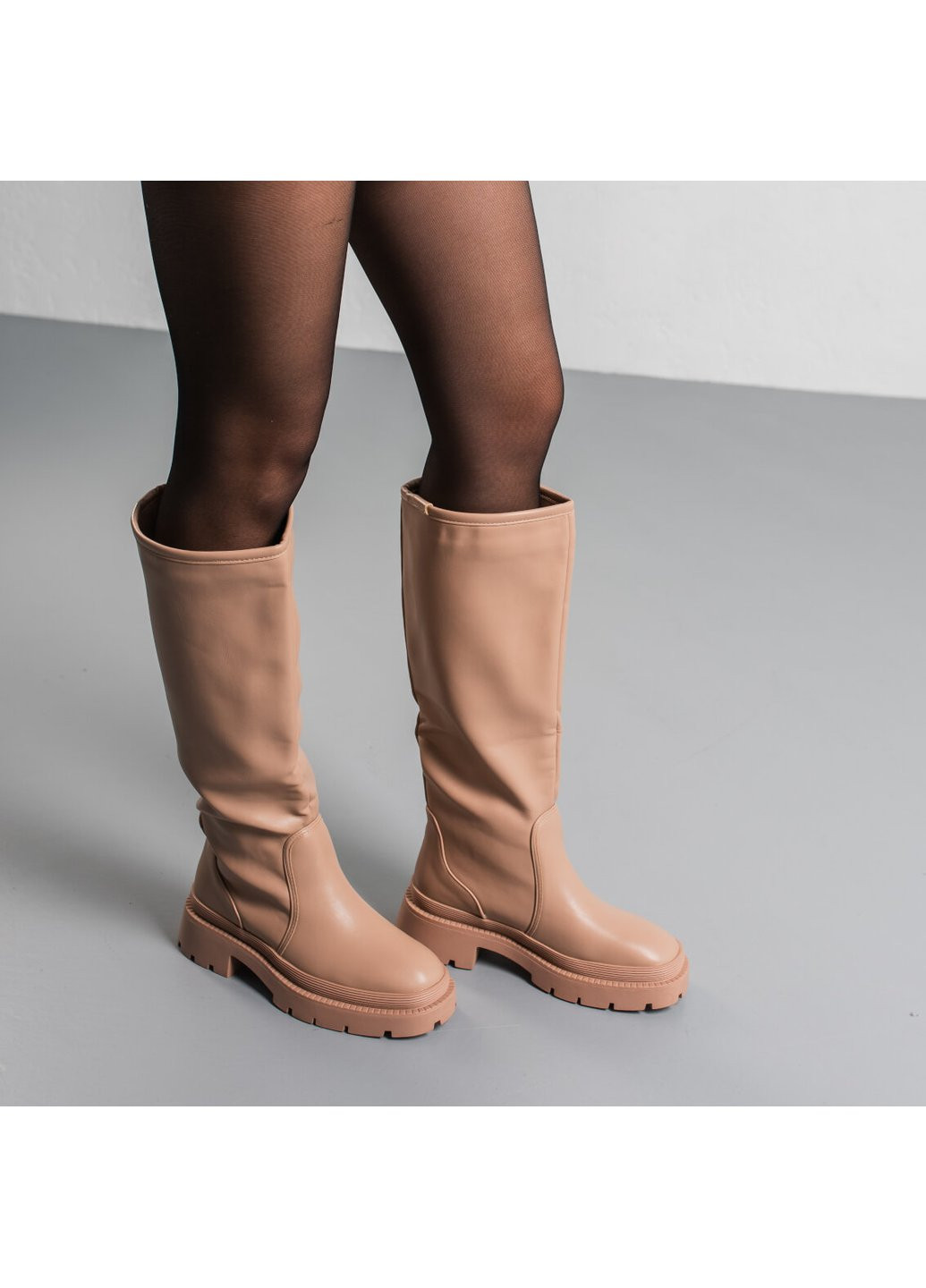 Осенние сапоги женские gamora 3864 24 бежевый Fashion