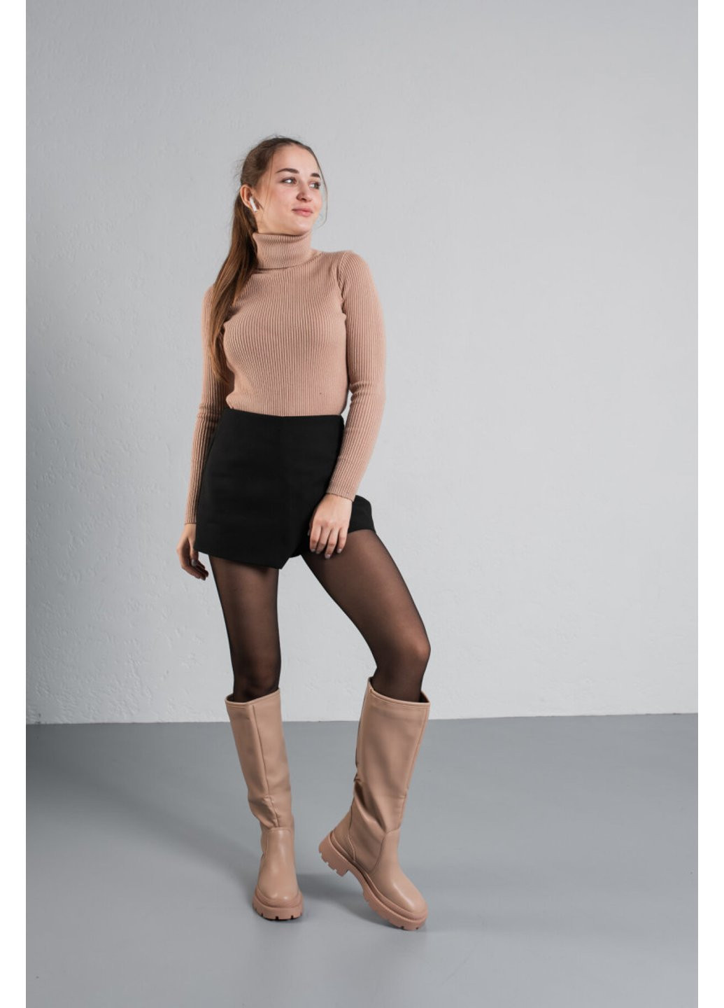 Осенние сапоги женские gamora 3864 24 бежевый Fashion