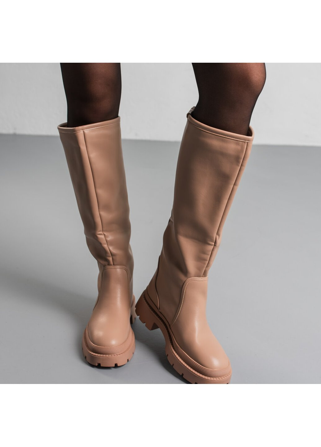 Осенние сапоги женские gamora 3864 24 бежевый Fashion