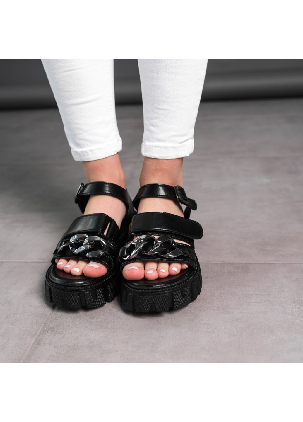 Жіночі сандалі Nala 3665 Чорний Fashion (257518298)