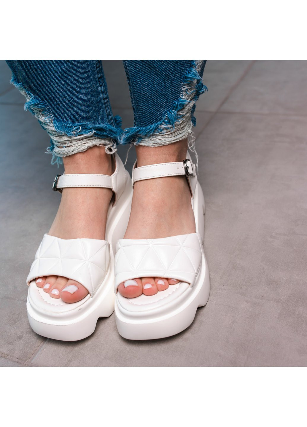 Повседневные женские сандалии penny 3616 белый Fashion
