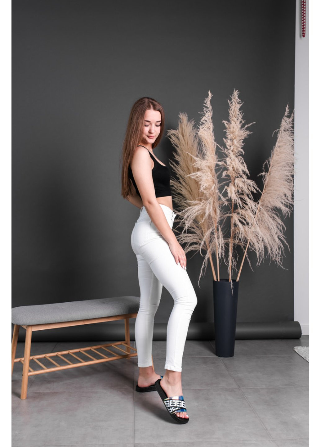 Жіночі шльопанці Fefe 1763 23 5 Чорний Fashion (257518205)