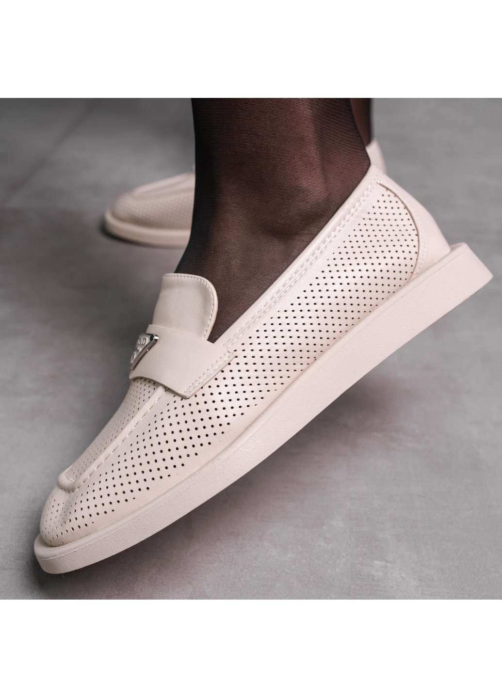 Fashion Лофери жіночі Aretha 3574 23 5 Бежевий лофери бежевий з штучна шкіра, україна — літо (257518162)