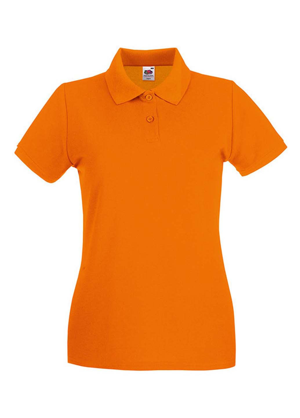 Оранжевая женская футболка-поло Fruit of the Loom