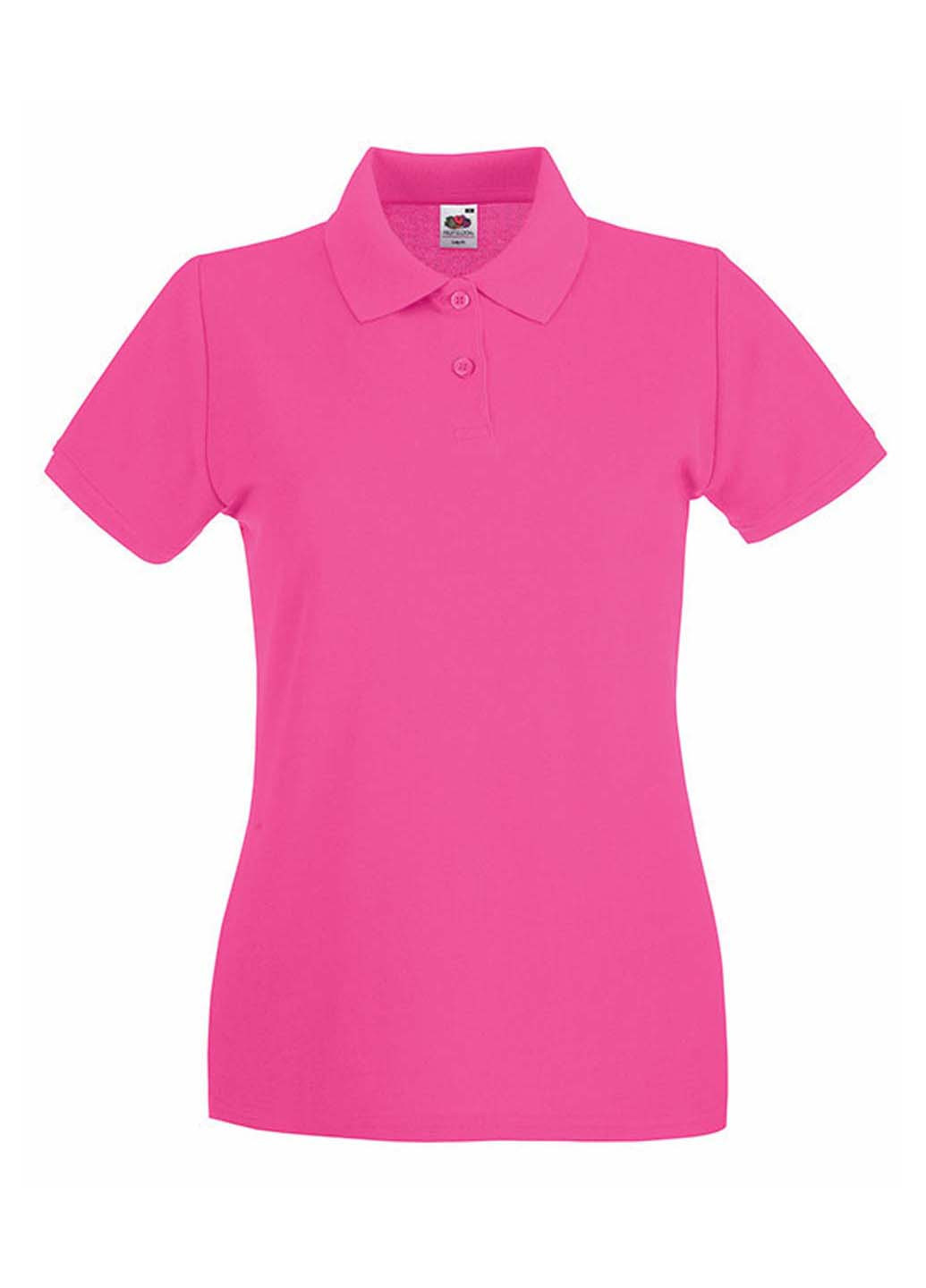 Розовая женская футболка-поло Fruit of the Loom
