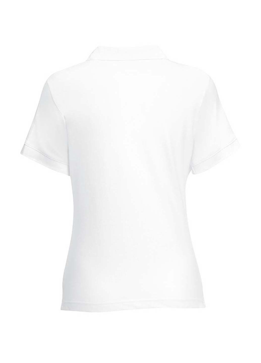 Белая женская футболка-поло Fruit of the Loom