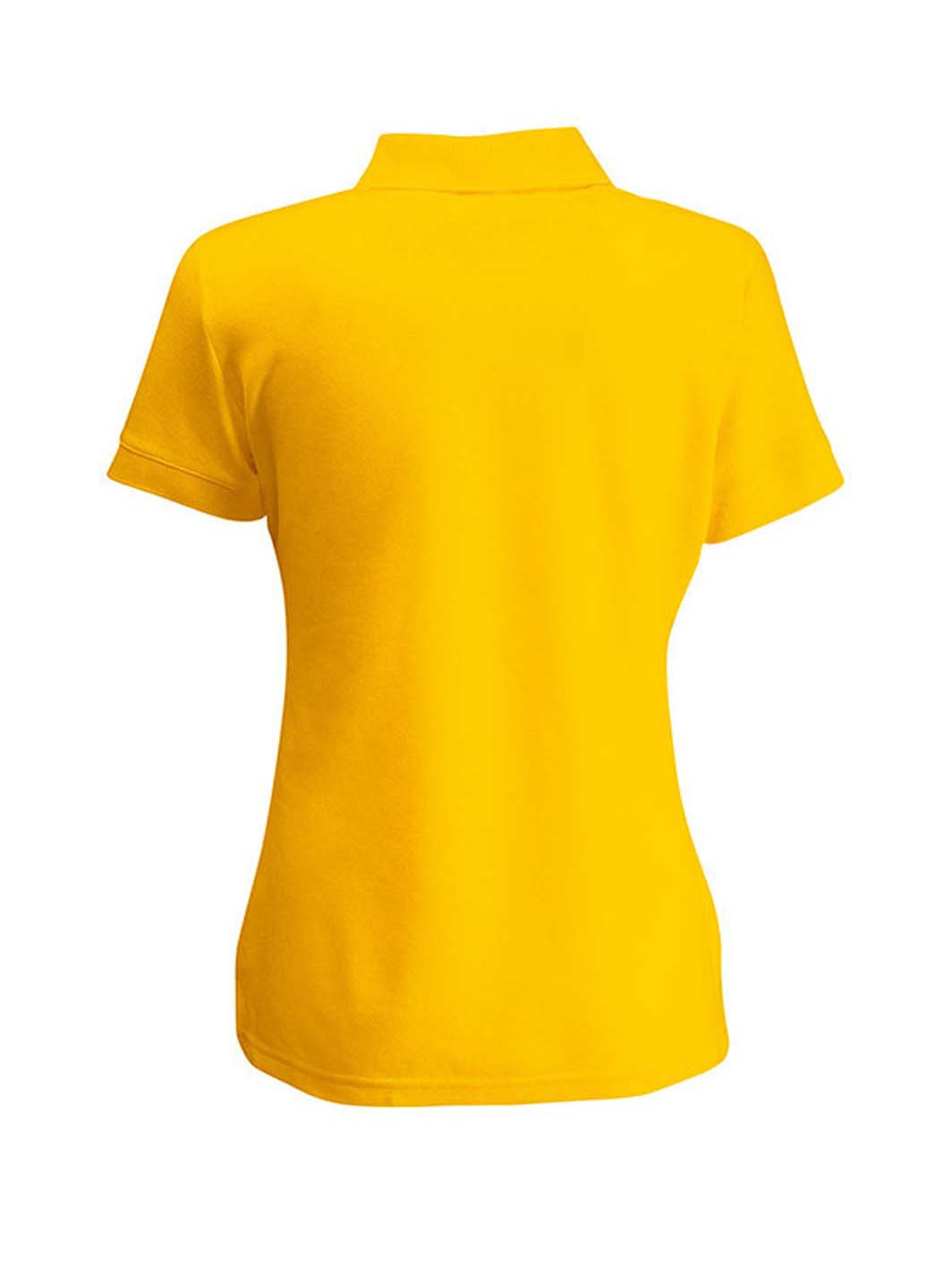 Желтая женская футболка-поло Fruit of the Loom