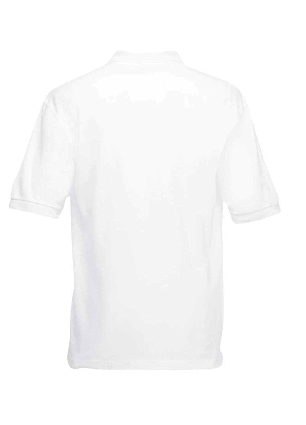 Белая детская футболка-поло для мальчика Fruit of the Loom
