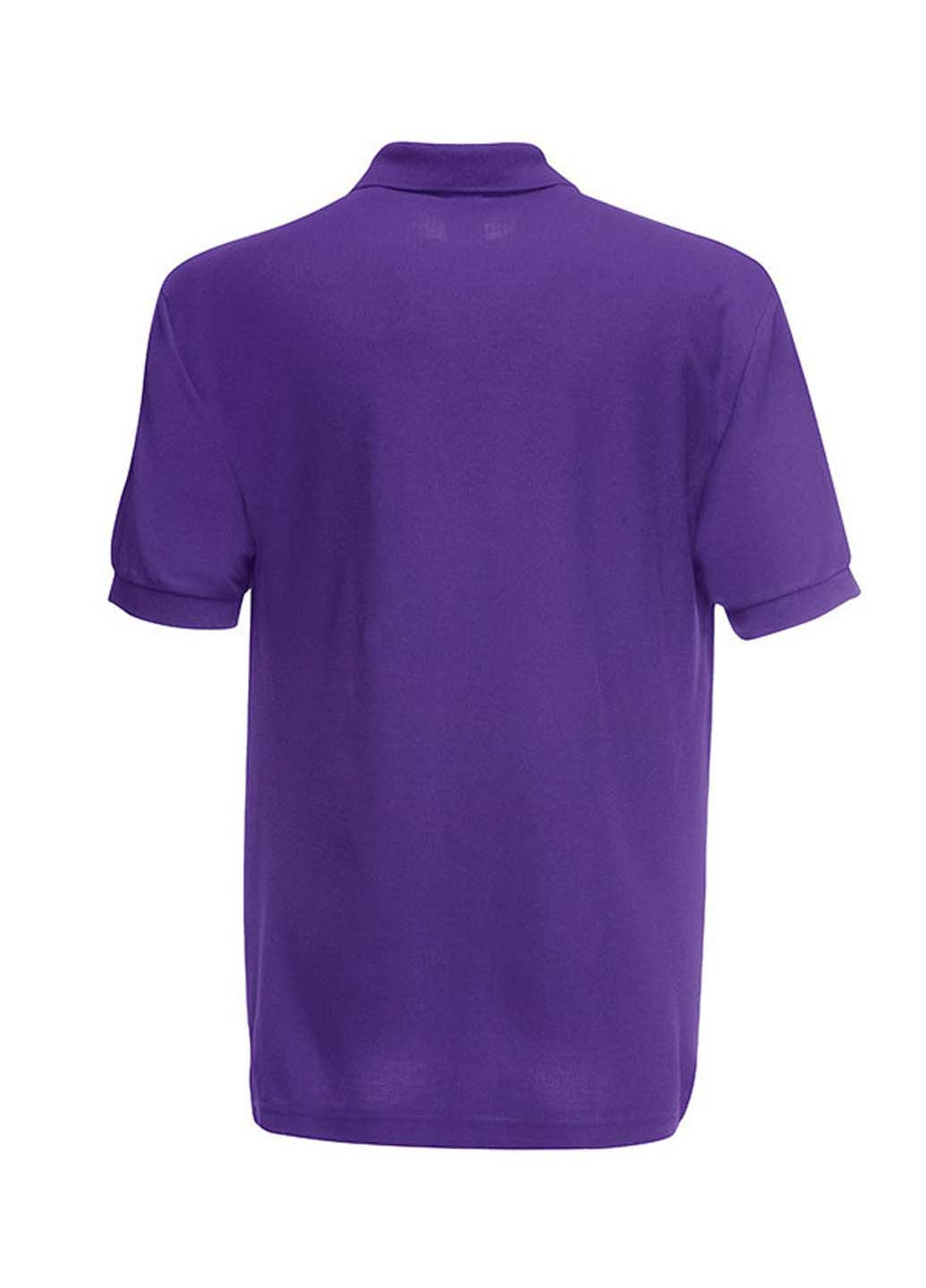 Фиолетовая детская футболка-поло для мальчика Fruit of the Loom