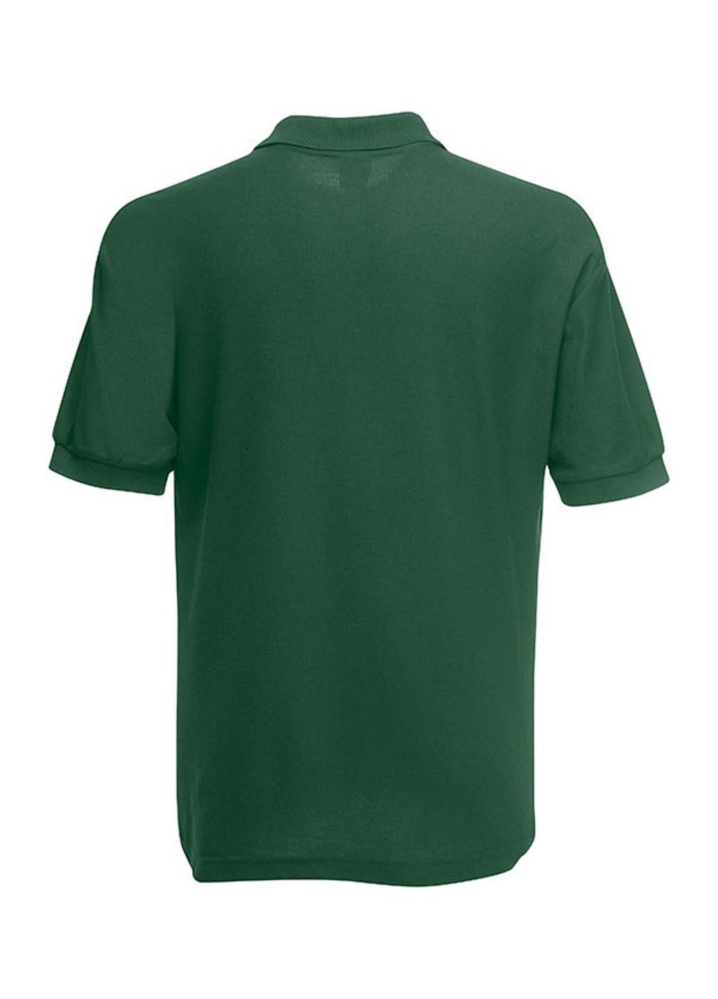 Темно-зеленая детская футболка-поло для мальчика Fruit of the Loom