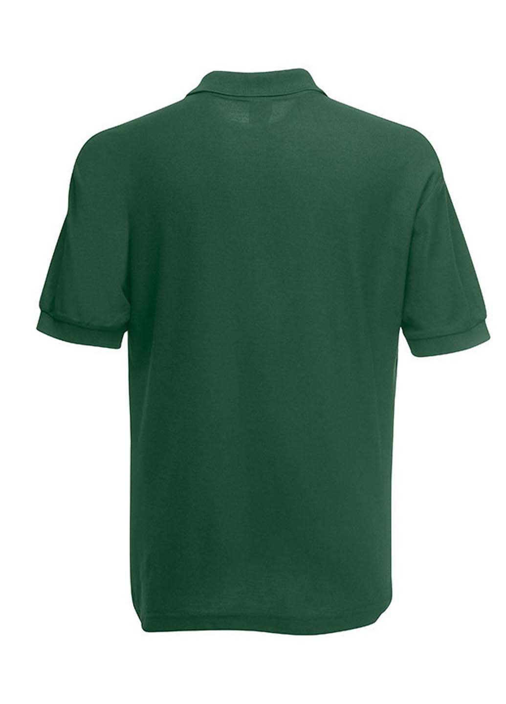 Темно-зеленая футболка-поло для мужчин Fruit of the Loom