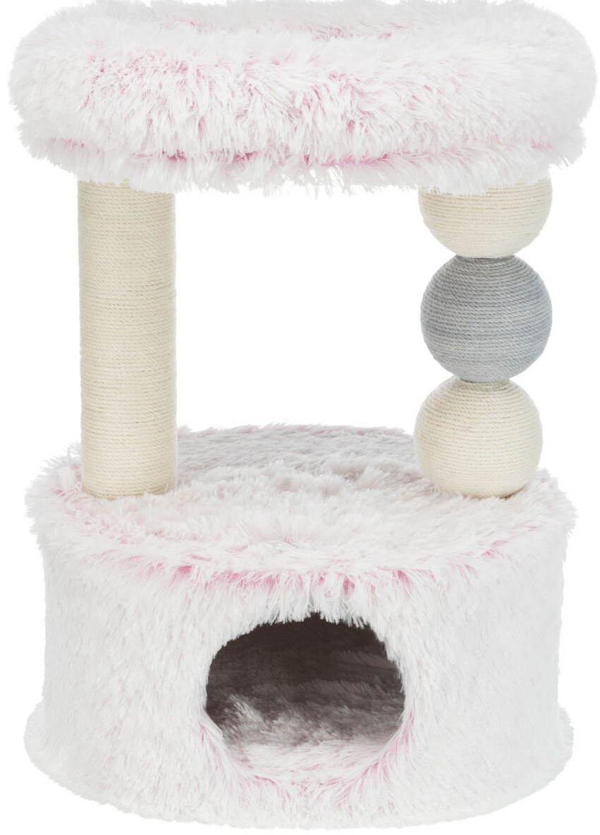 Когтеточка для кошек Harvey джут/плюш/флис бело-розовый, 54*40*73 см Trixie (257960764)