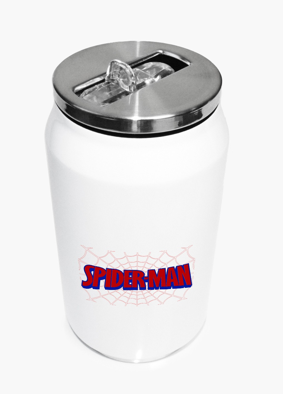 Термокружка термобанка з нержавіючої сталі Людина-павук лого павутиння (SpaiderMan logo) 350 мл (31091-3620-350) MobiPrint (257517283)
