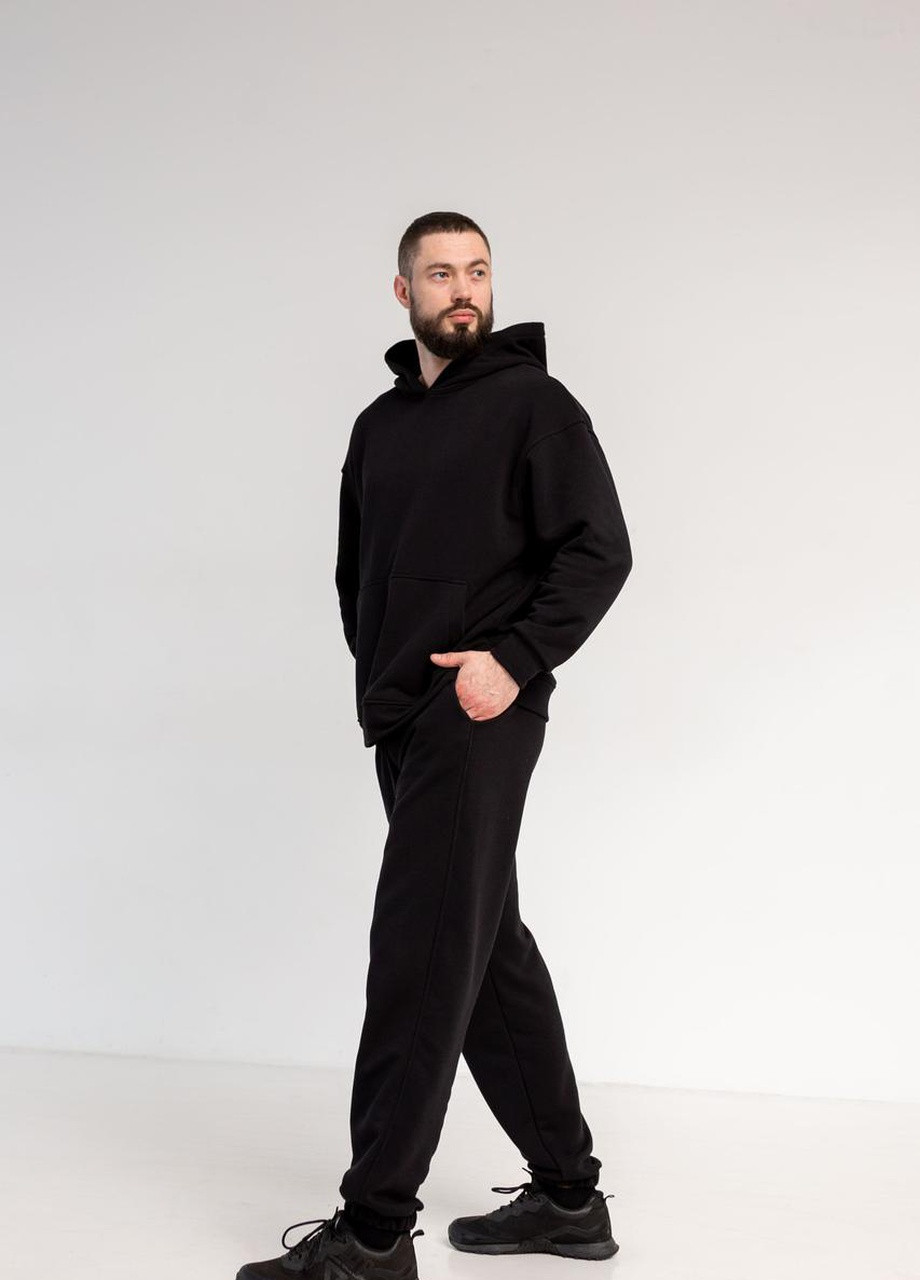 Чоловічий спортивний костюм тринитка S M L XL(46 48 50 52) осінній весняний чорний НЕ КОШЛАТИТЬСЯ No Brand (257509797)
